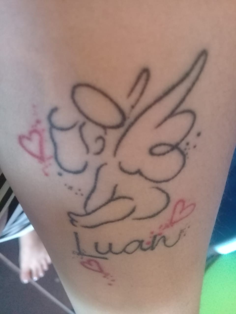 Tatuagem em homenagem a Luan (Foto: Arquivo Pessoal )