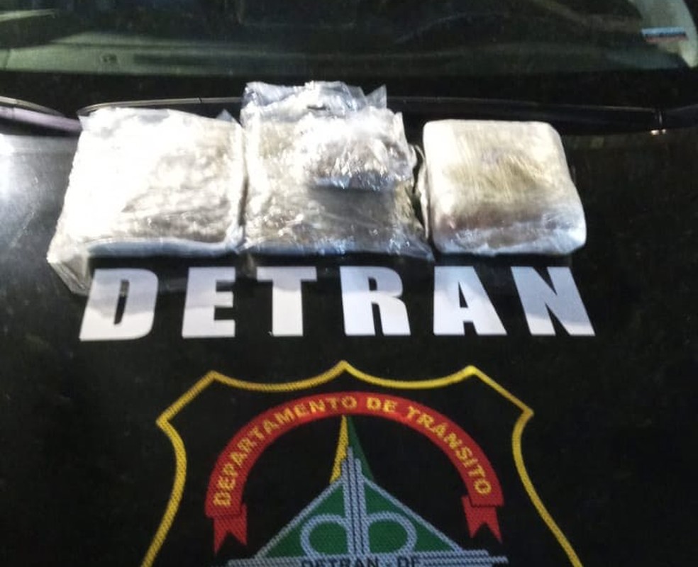 Drogas apreendidas em operação do Detran-DF — Foto: Detran-DF/Reprodução