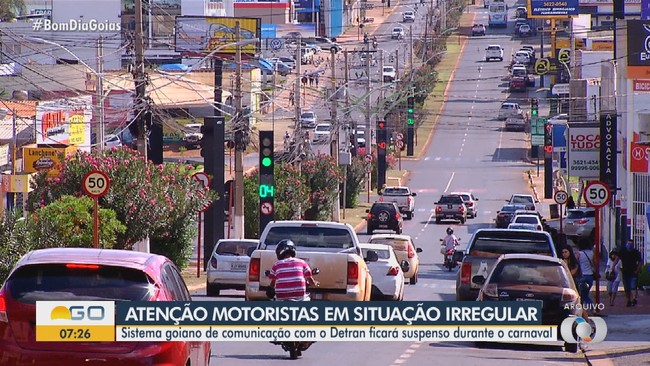Sistema goiano de comunicao com Detran ficar suspenso durante o carnaval