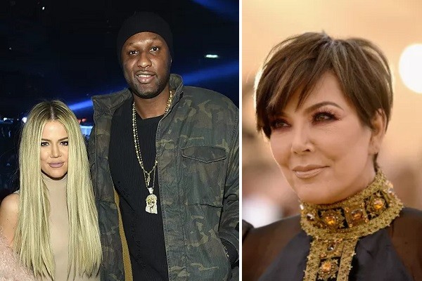 Lamar Odom e Khloé Kardashian, na época em que eram casados (esquerda); e Kris Jenner (direita) (Foto: Getty Images)