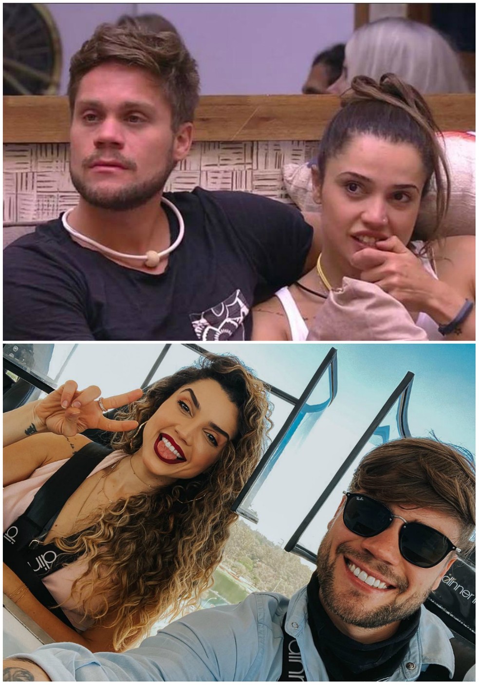 Breno e Paula participaram do BBB18 — Foto: Globo/Reprodução/Instagram