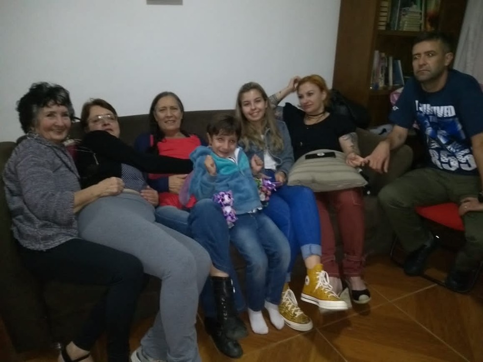 Família estava sempre reunida e admirava a energia positiva de Beti — Foto: Arquivo pessoal