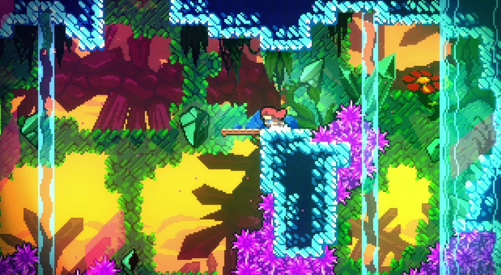 Celeste é uma obra prima criada por Maddy Thorson e agradou muito tanto os casuais como os speedrunners, que disputam recordes mundiais do jogo até hoje — Foto: Reprodução/Steam