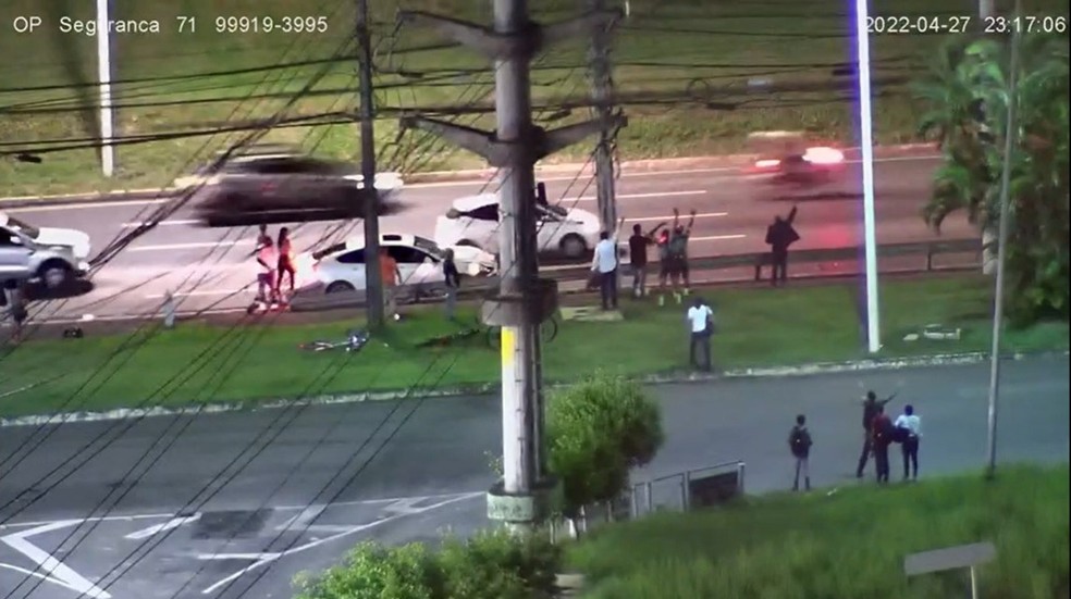 Imagens exclusivas mostram momento de acidente que matou agente de trânsito em Salvador — Foto: Arquivo pessoal