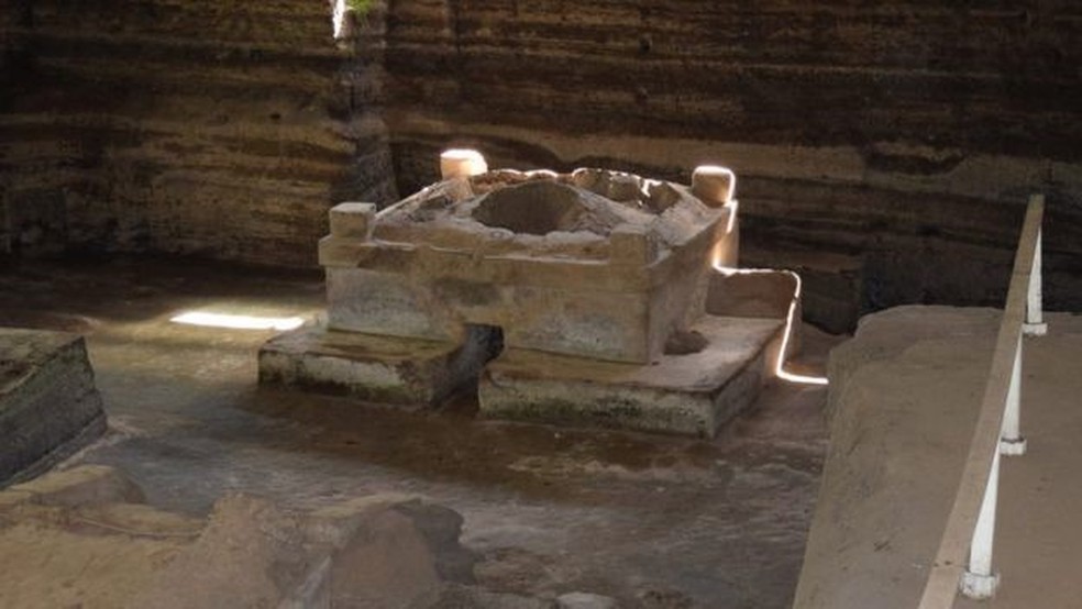 Em Joya de Cerén foi encontrado um temazcal, também conhecido como saudas, onde os maias faziam rituais (Foto: MINISTÉRIO DE CULTURA DE EL SALVADOR)