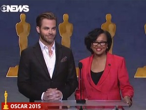Apresentação dos indicados ao Oscar 2015 (Foto: Reprodução/GloboNews)