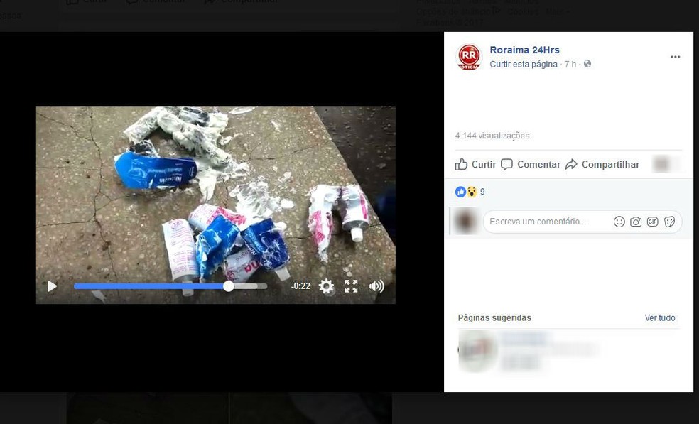 Droga estava armazenada dentro das pomadas (Foto: Reprodução/Facebook/Roraima 24Hrs)