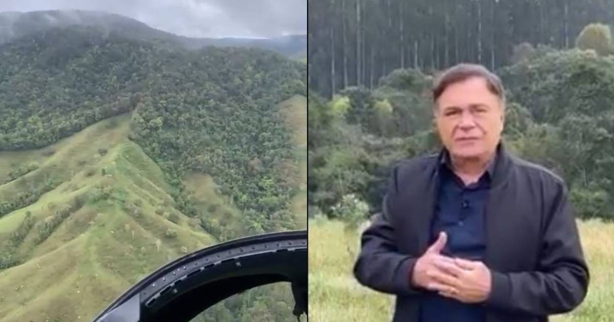 Helicóptero de Alvaro Dias faz pouso preventivo por conta do mau tempo no interior do Paraná: ‘Todos bem’