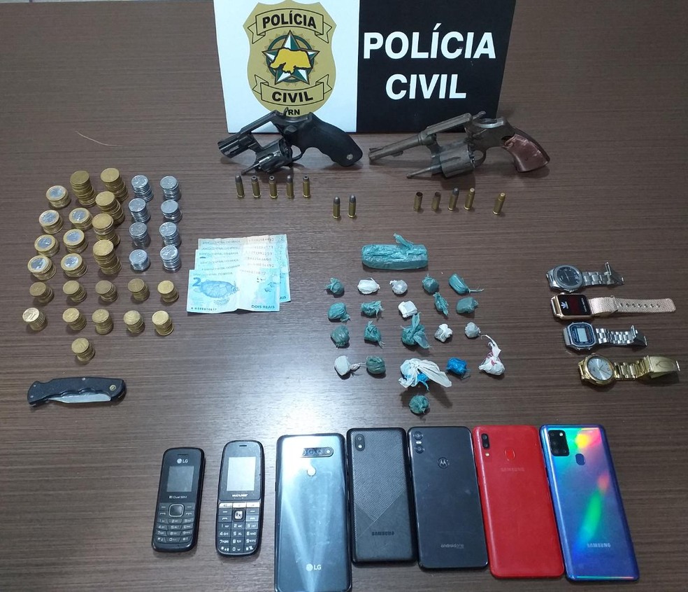 Polícia Civil apreendeu material com a quadrilha — Foto: Divulgação/Polícia Civil