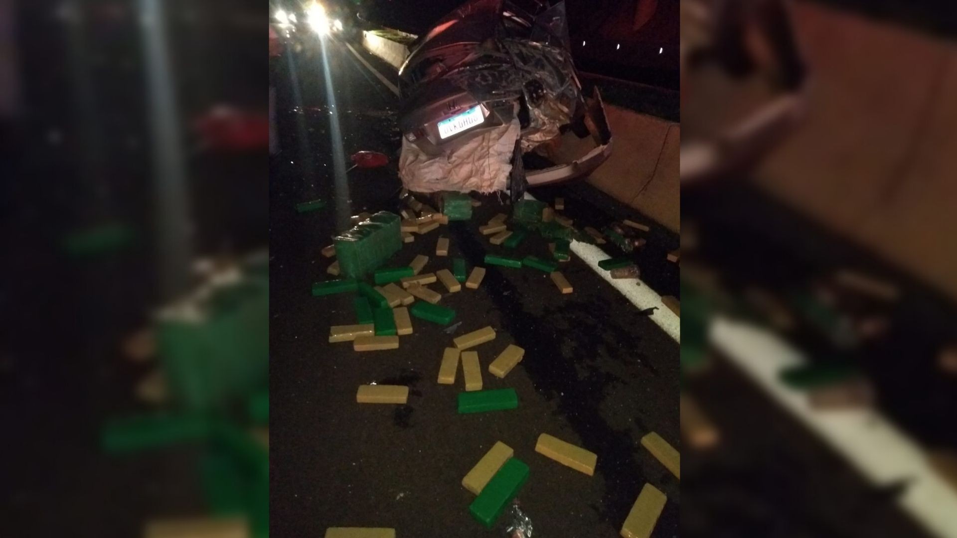Passageira morre após carro cair de viaduto em perseguição que terminou com apreensão de maconha em Jaú 