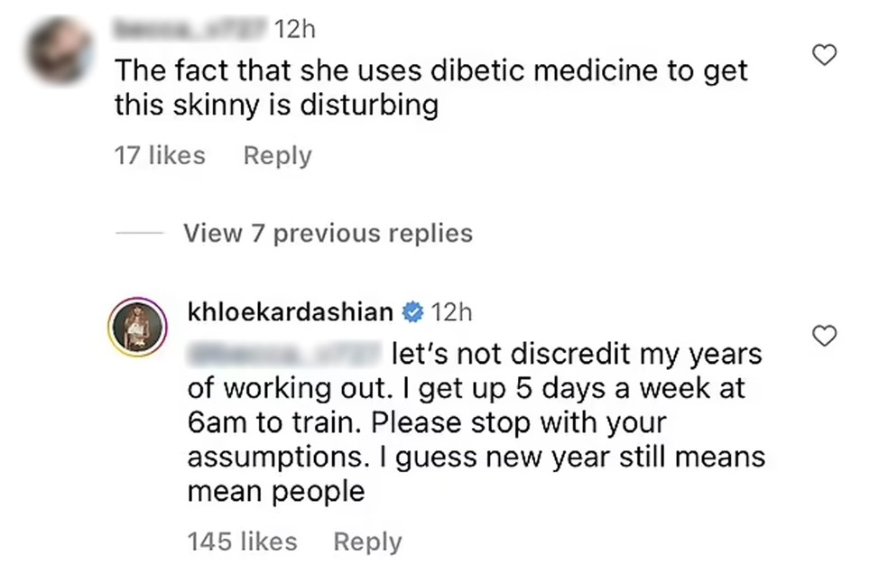 Publicação de Khloé Kardashian — Foto: Instagram