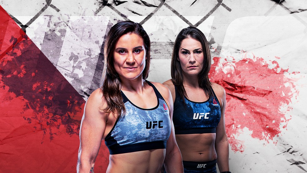 Ex-desafiantes ao cinturão peso-mosca, Jennifer Maia e Jessica Eye se enfrentam no UFC 264 — Foto: Infoesporte