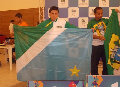 Judoca de MS fatura bronze nas Paralimpíadas Escolares em Natal (Foto: Aline Morais/ConecteTV)