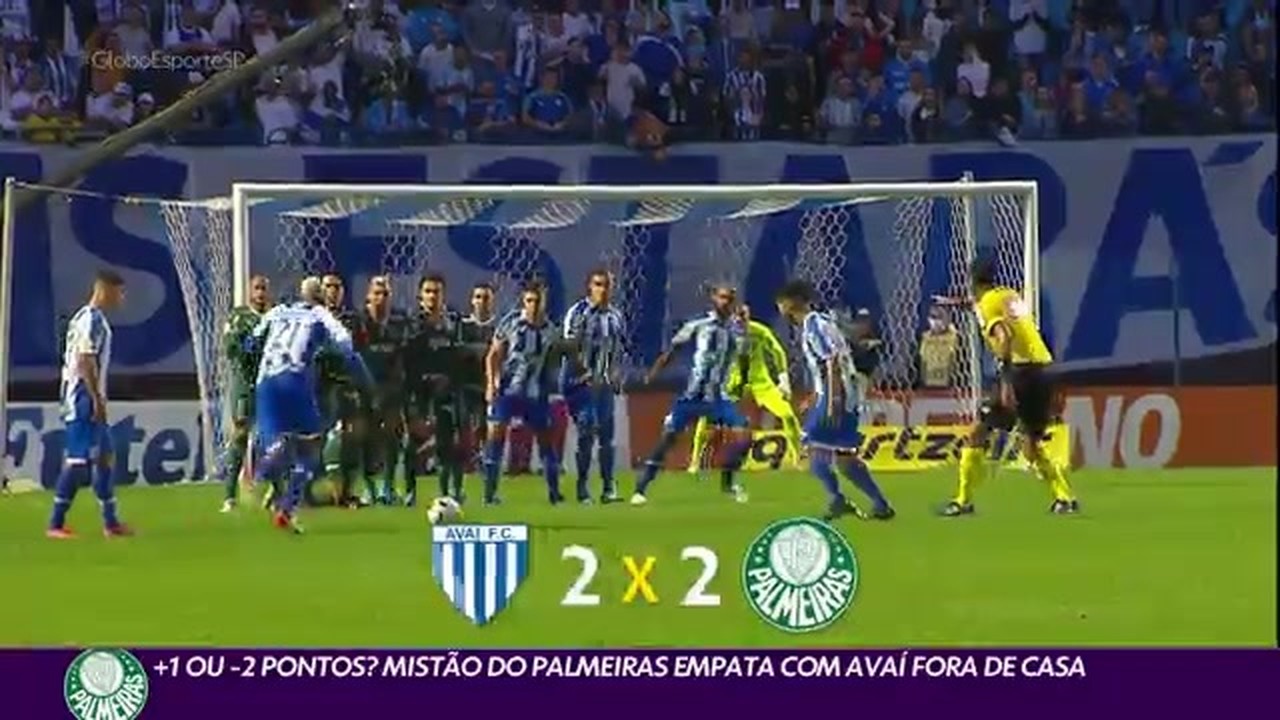 +1 ou -2 pontos? 'Mistão' do Palmeiras empata com Avaí fora de casa