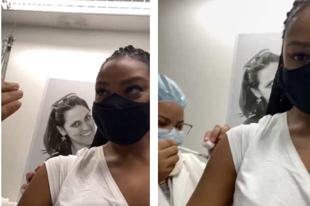 Cris Vianna toma vacina contra Covid-19 (Foto: Reprodução/Instagram)