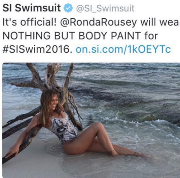 A foto de bastidor do ensaio de Ronda Rousey (Foto: Instagram)