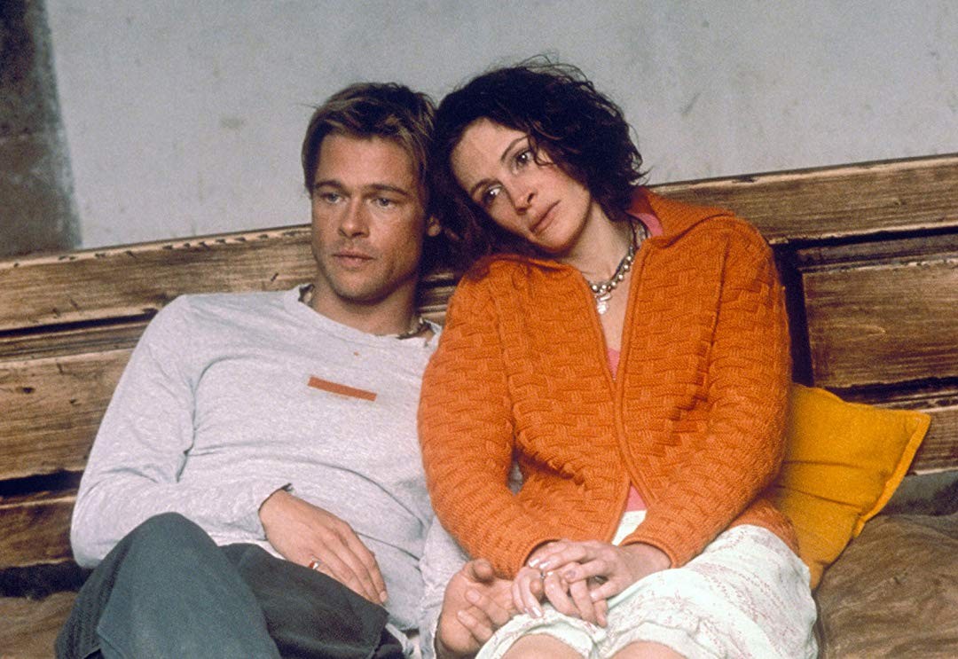 Brad Pitt e Julia Roberts em A Mexicana (2001) (Foto: Divulgação)