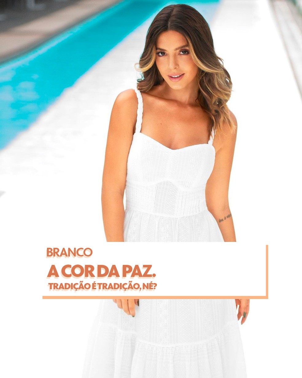 Qual cor usar no Ano Novo: branco &mdash; Foto: Arte Ighor Jesus