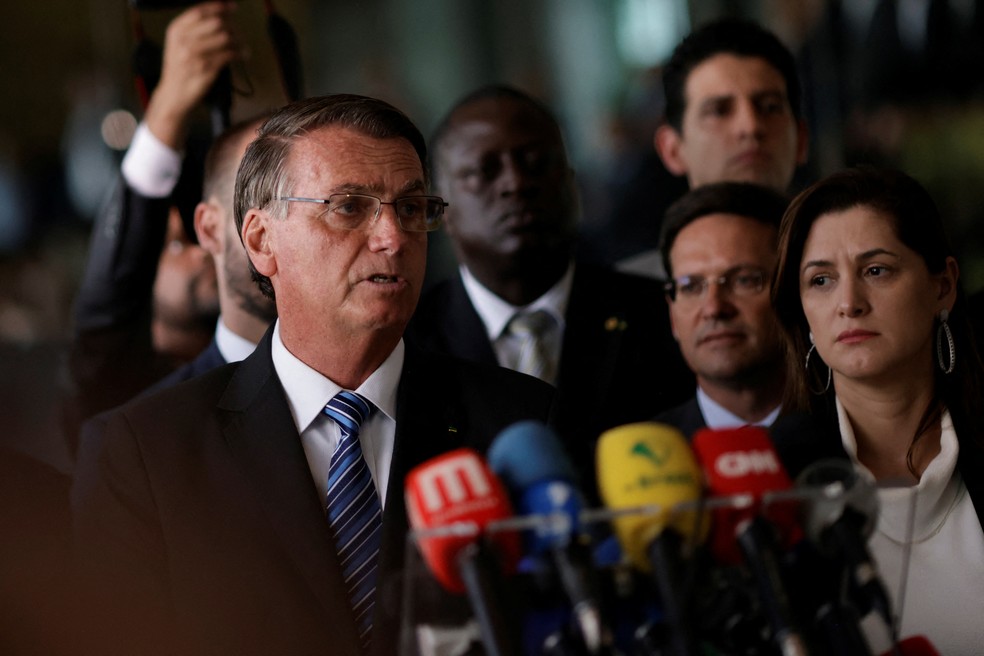 Bolsonaro fez pronunciamento no Palácio da Alvorada  — Foto:  REUTERS/Adriano Machado
