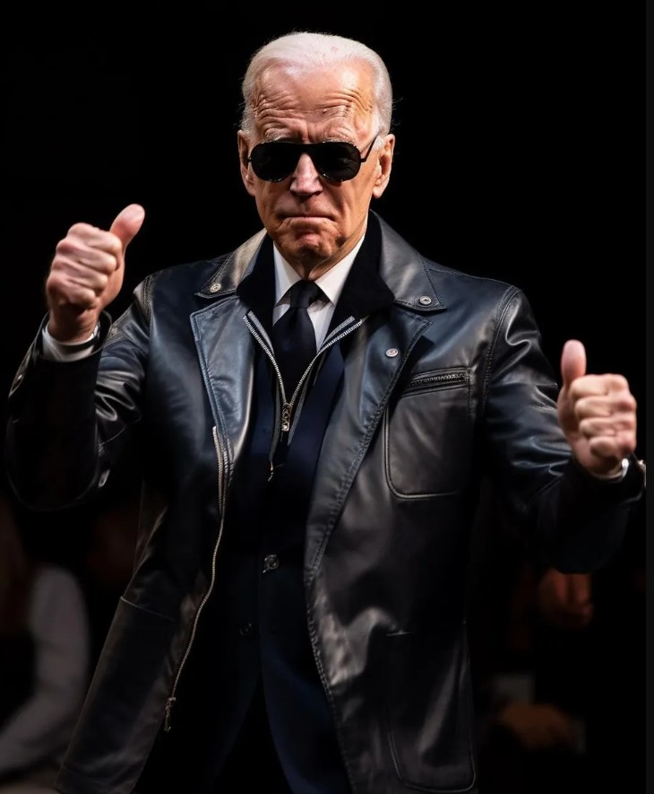 'Deepfake' de Joe Biden utilizando jaqueta de couro deu o que falar nas redes