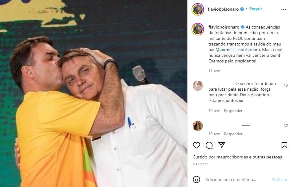 Flavio Bolsonaro: posts com maior interação trazem o pai como tema central
