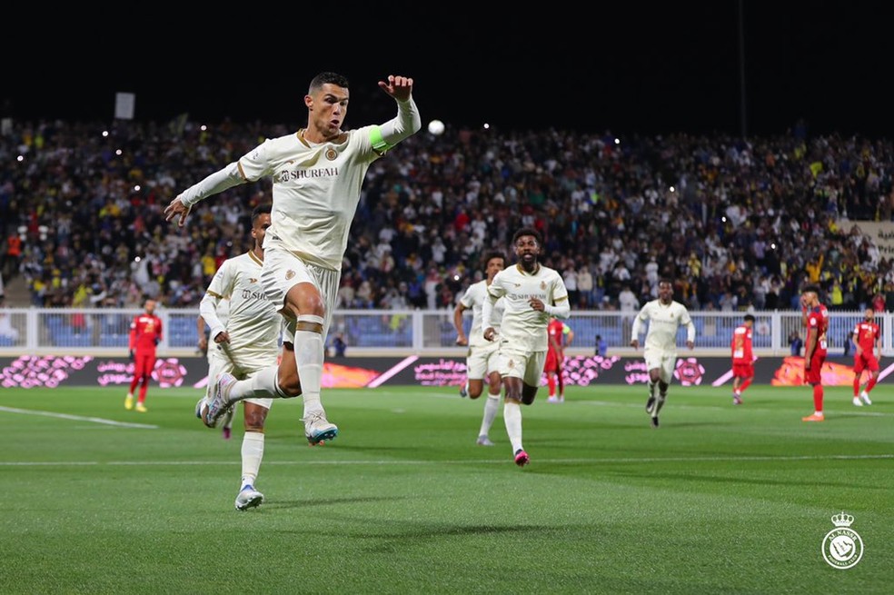 Cristiano Ronaldo celebra mais um gol pelo Al Nassr  &mdash; Foto: Divulga&ccedil;&atilde;o/Al Nassr