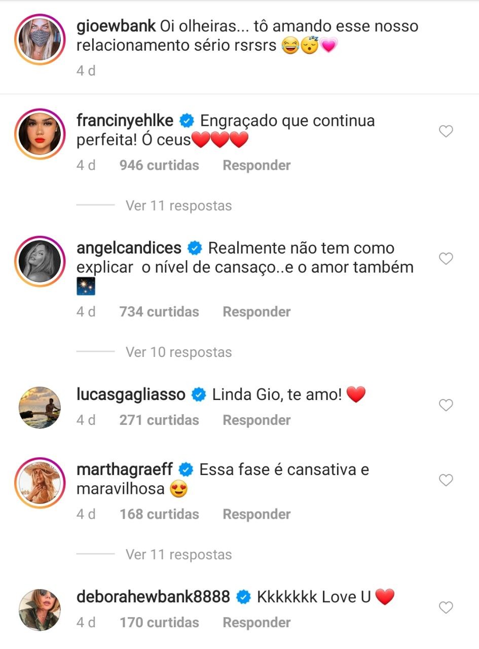 Comentários no Instagram (Foto: Reprodução/Instagram)