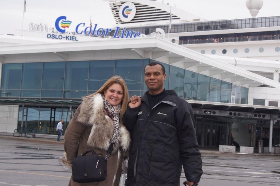 Ana Cristina Valle e Marcelo Nogueira em Oslo, na Noruega — Foto: Reprodução / Facebook