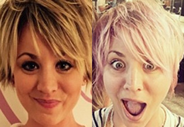 Kaley Cuoco antes e depois  (Foto: Reprodução/Instagram)