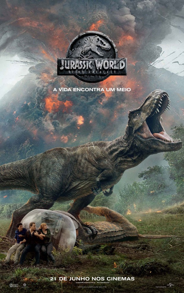 O cartaz de Jurassic World: Reino Ameaçado (Foto: Divulgação/UPI)