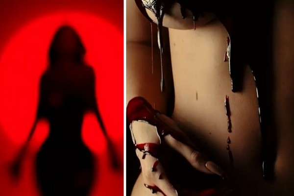 Sexy e sinistra, Kylie Jenner posa completamente nua em vídeo de Halloween (Foto: Reprodução/Instagram)
