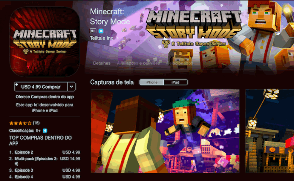 Como fazer o download dos episódios de Minecraft Story Mode no Android e  iOS | Dicas e Tutoriais | TechTudo