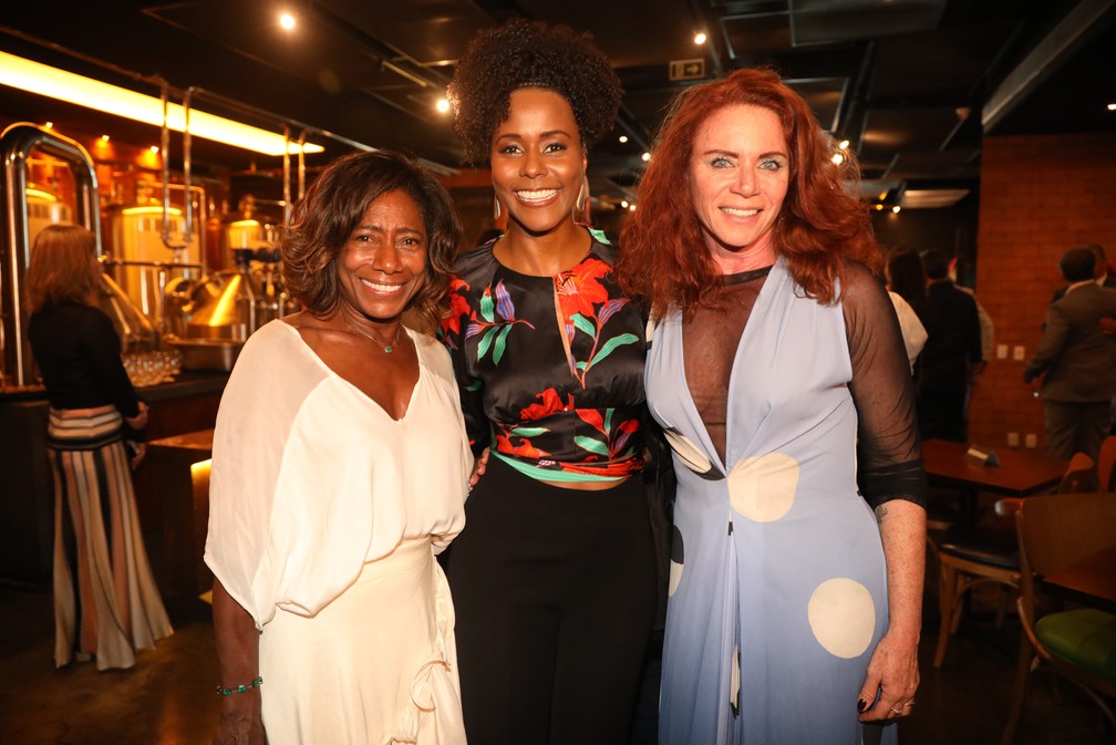 Glória Maria, Maju Coutinho e Leilane Neubarth — Foto: Globo/João Cotta