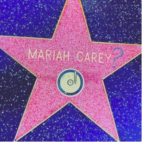 A estrela de Mariah Carey foi alvo de vandalismo (Foto: Instagram)