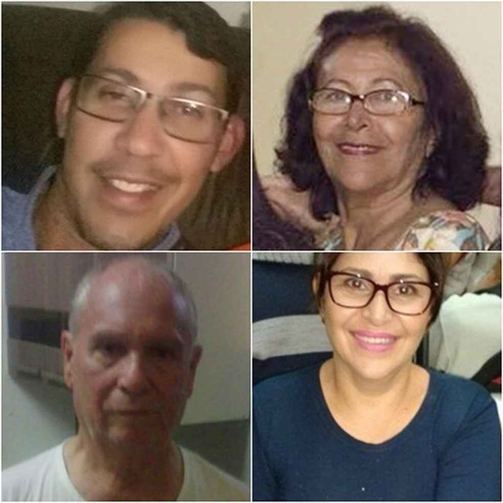 Cláudio, Maria, Abílio e Roselaine morreram em acidente com ônibus de sacoleiros em Parapuã (Foto: Arquivo Pessoal)
