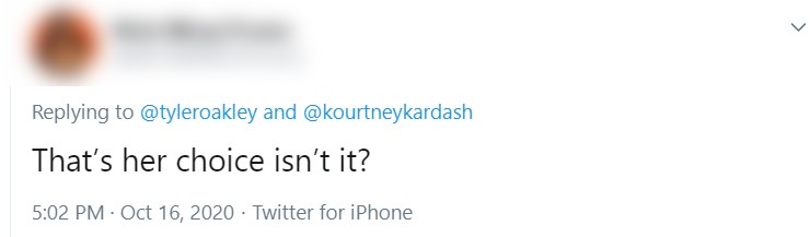 Alguns fãs saíram em defesa de Kourtney Kardashian (Foto: Reprodução / Twitter)