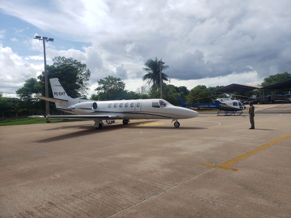 Voo saiu de Cuiabá com destino a Curitiba — Foto: Ciopaer
