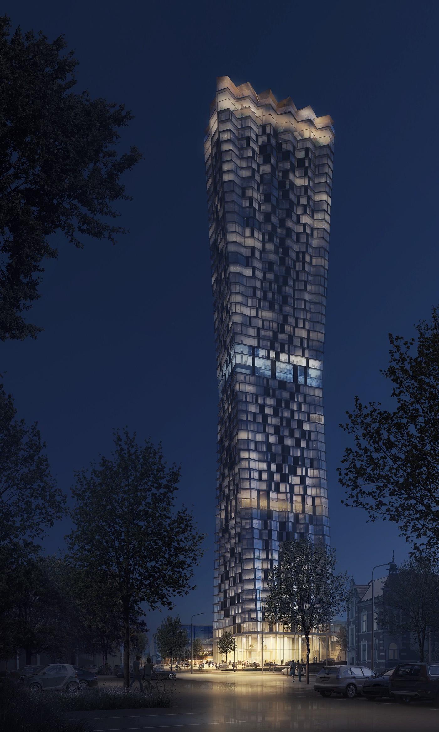 Com 235 metros de altura, prédio mais alto da República Tcheca será inaugurado em 2027 (Foto: Courtesy of CHYBIK + KRISTOF Architects & Urban Designer)