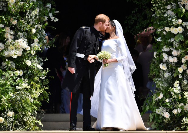 O príncipe Harry e Meghan Markle em seu casamento (Foto: Getty Images)