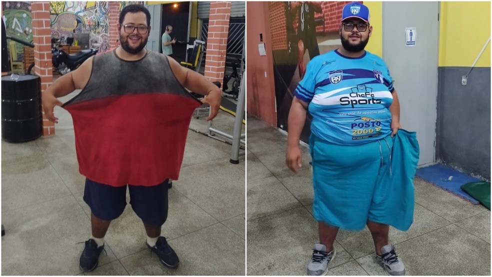 Após rotina de atividades intensas, Kayron perdeu 80 quilos e evitou cirurgias — Foto: TV Verdes Mares/Reprodução