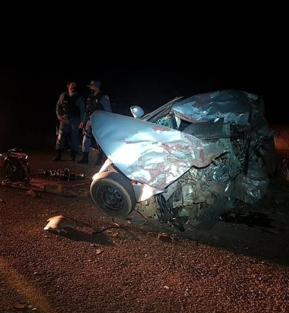 Três pessoas morrem e duas ficam feridas em acidente em rodovia de MT — Foto: Divulgação