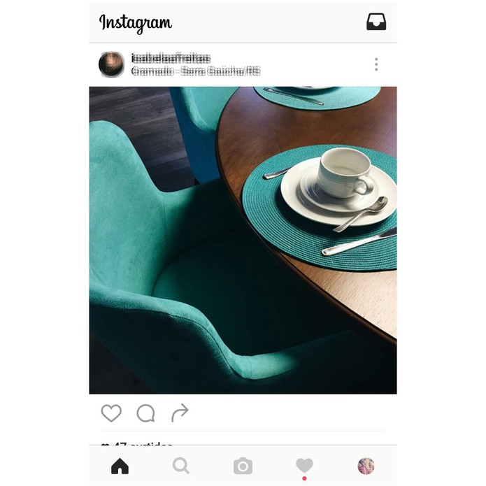 O usuário foi direcionado para a sua conta no Instagram (Reprodução/Carol Danelli)