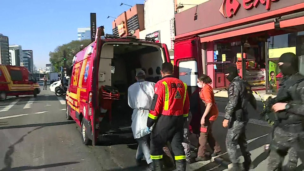 Vítima é liberada de sequestro na região central de SP — Foto: Reprodução/TV Globo