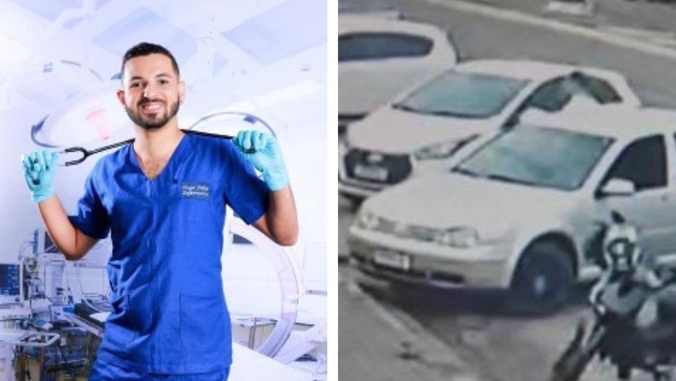 Estudante foi colocado no carro por um suspeito que já está preso. — Foto: Reprodução