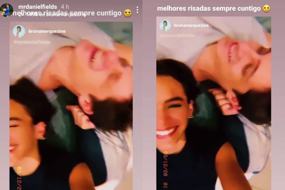 Bruna Marquezine se diverte com amigo (Foto: Reprodução/Instagram)