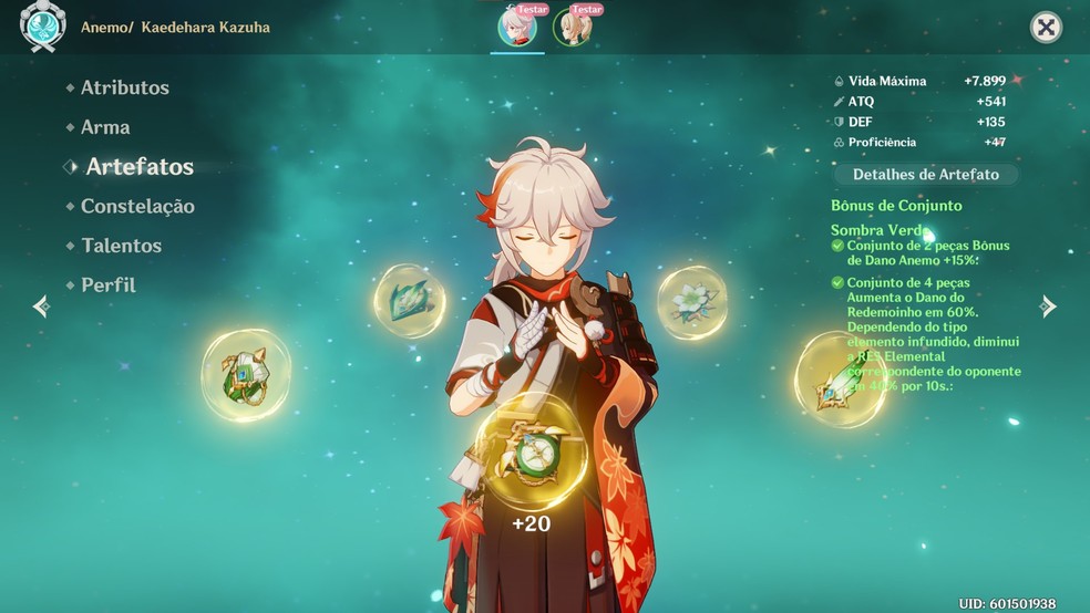 Kazuha no Genshin Impact veja gameplay, skills, build e comps