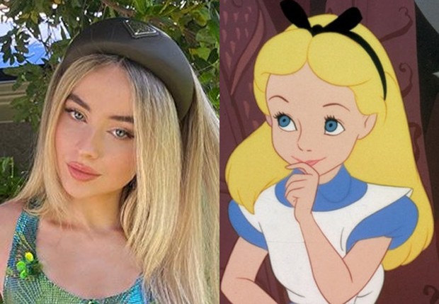 Sabrina Carpenter viverá Alice em filme  (Foto: Reprodução/Instagram e Divulgação/Disney)