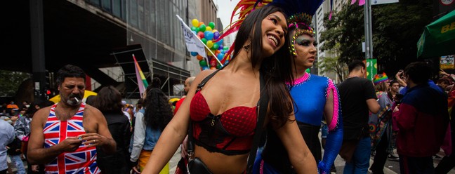 Parada do Orgulho LGBT+ na Avenida Paulista, em São Paulo — Foto: Maria Isabel Oliveira / Agência O Globo
