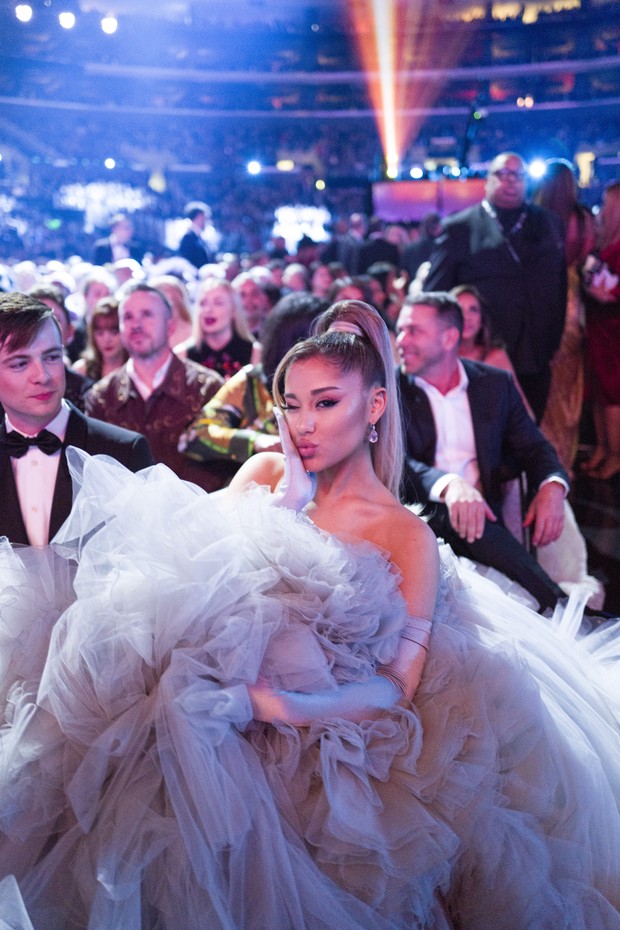 Ariana Grande na 62ª premiação do GRAMMY Awards em 26 de janeiro de 2020, em Los Angeles, na Califórnia.  (Foto: John Shearer/Getty Images for The Recording Academy)