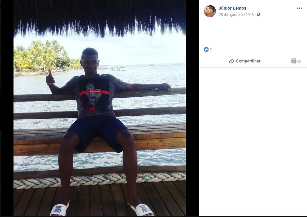 Benedito Lemos de Oliveira Júnior foi morto a tiros um dia depois de deixar cadeia — Foto: Reprodução/Facebook